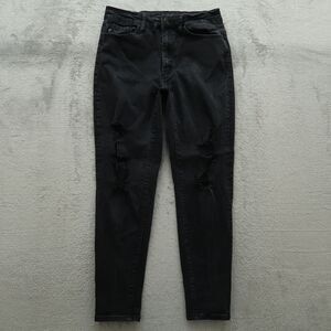 KanCan Jeans Juniors Size 9 Faded Black Mid-Rise Skinny 27" Inseam Distressed